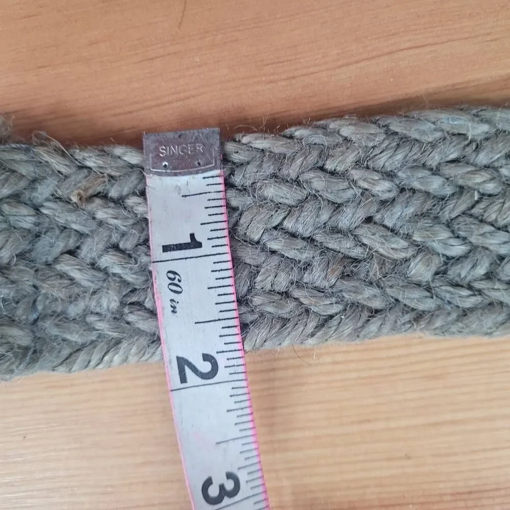 100% jute woven chunky‎ belt gorpcore utilitarian outdoors boho